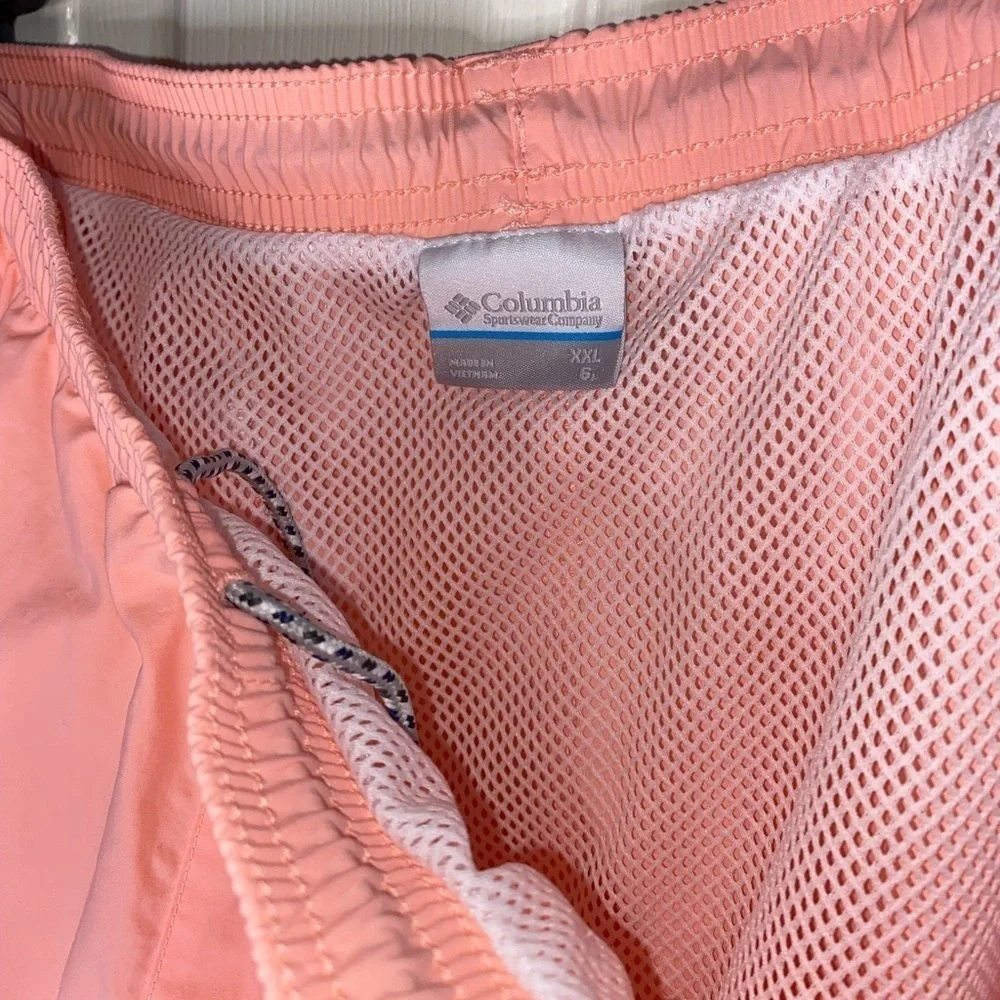 Men's Columbia Water Shorts, Swim Trunks, Salmon Pink